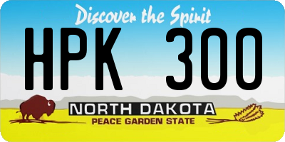 ND license plate HPK300