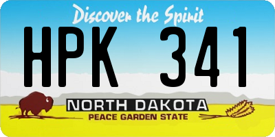 ND license plate HPK341