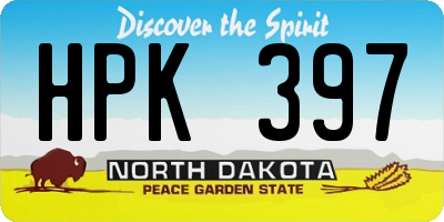 ND license plate HPK397