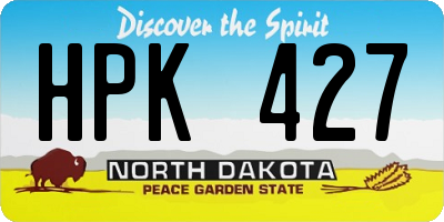 ND license plate HPK427