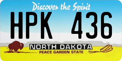 ND license plate HPK436