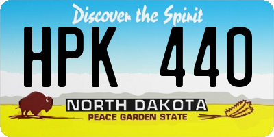 ND license plate HPK440
