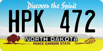 ND license plate HPK472