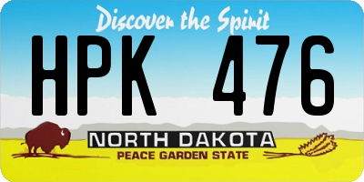 ND license plate HPK476