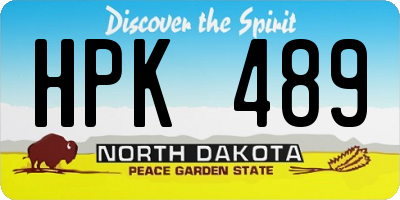 ND license plate HPK489