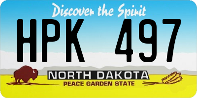 ND license plate HPK497