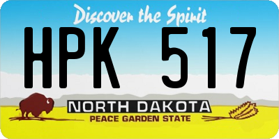 ND license plate HPK517