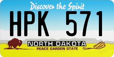 ND license plate HPK571