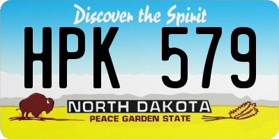 ND license plate HPK579