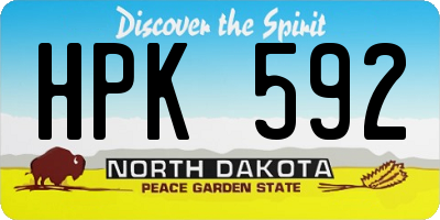 ND license plate HPK592