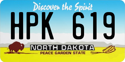 ND license plate HPK619