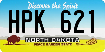 ND license plate HPK621