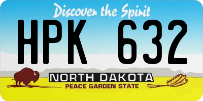 ND license plate HPK632