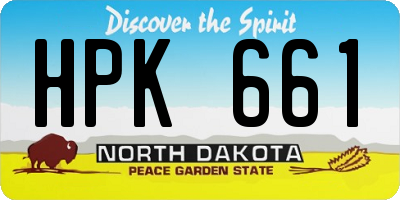 ND license plate HPK661