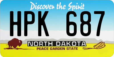 ND license plate HPK687