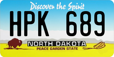 ND license plate HPK689