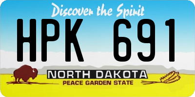 ND license plate HPK691