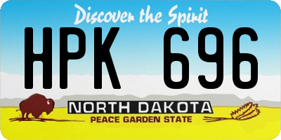 ND license plate HPK696