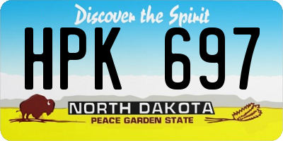 ND license plate HPK697