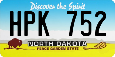 ND license plate HPK752