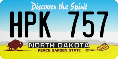 ND license plate HPK757
