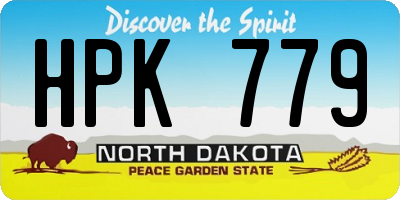 ND license plate HPK779