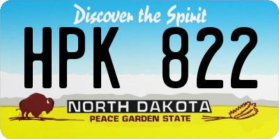 ND license plate HPK822