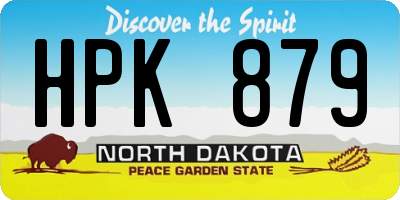 ND license plate HPK879