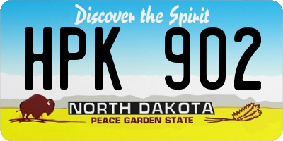 ND license plate HPK902