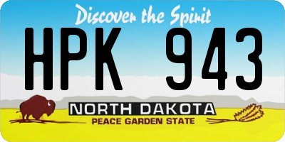 ND license plate HPK943