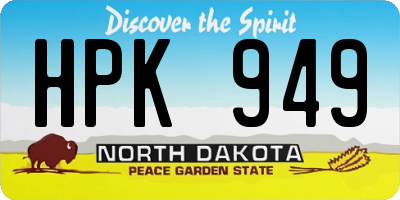 ND license plate HPK949