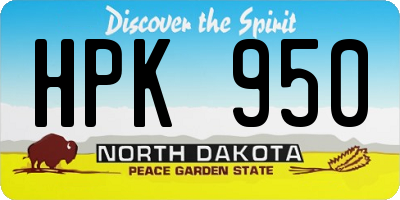 ND license plate HPK950