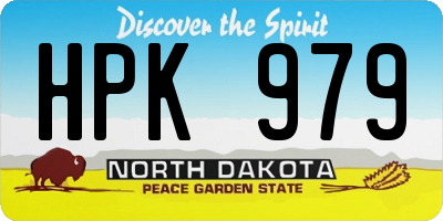 ND license plate HPK979