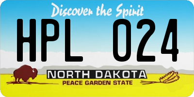 ND license plate HPL024