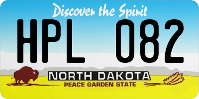 ND license plate HPL082