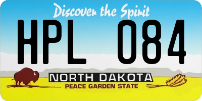 ND license plate HPL084