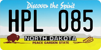 ND license plate HPL085