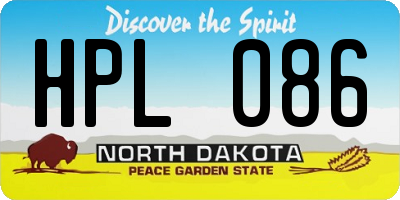 ND license plate HPL086