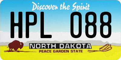 ND license plate HPL088
