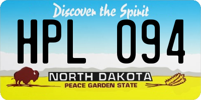 ND license plate HPL094