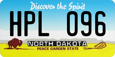 ND license plate HPL096