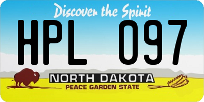 ND license plate HPL097