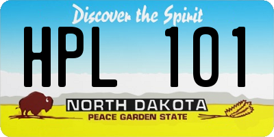 ND license plate HPL101