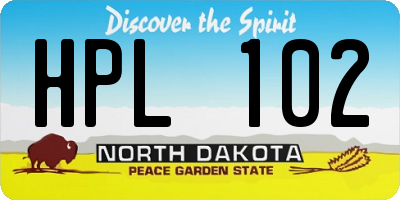 ND license plate HPL102