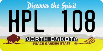ND license plate HPL108