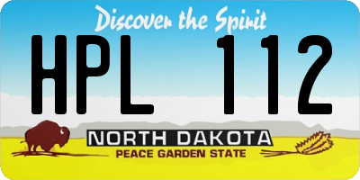 ND license plate HPL112
