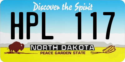 ND license plate HPL117