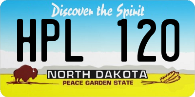 ND license plate HPL120