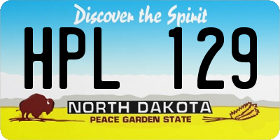 ND license plate HPL129