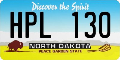 ND license plate HPL130